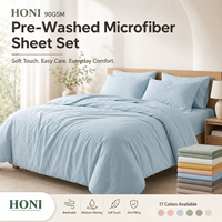 Ensemble de literie de luxe pour hôtel HONI, confortable, respirant, rafraîchissant, ultra-doux, avec poches profondes, sans plis, facile d'entretien