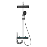 Meilleure vente en stock : Ensemble de douche thermostatique à touches piano, 4 modes, 4 sorties, jet doux, chromé – Le favori d'Europe et d'Amérique
