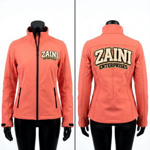 Chaqueta Softshell para Mujer, Premium, 320 GSM, Forro Polar de Poliéster, Diseño de Paneles de Coral, Logotipo Bordado Personalizado, Chaqueta para Hombre - Product Image 1