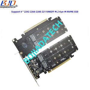 4 * M.2 anahtar-m NVMe SSD dönüştürücü adaptör PCI Express 4.0 16X genişleme yükseltici kart anakart PCI-E X16 çatallanmasını destekler - Product Image 4