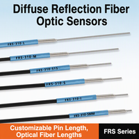 Amplificateur numérique à fibre optique SHD-W81 avec sondes réfléchissantes diffuses FRS-310, double affichage, rail DIN, longueur personnalisée