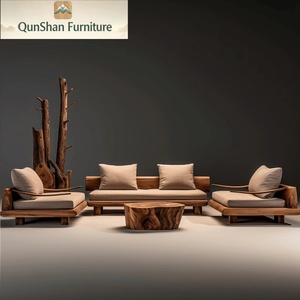 Shen Yue Ya Sit |   Divano a L in Legno Massello Stile Antico Ji Feng, Design Originale, Moderno e Minimalista, con Schienale Imbottito, per Soggiorno Ampio - Product Image 1