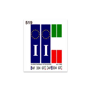 Eurotarga 10 X 12 cm Decorative <b>Plate</b> <b>Stickers</b> Adesivi Standard for Stylish Vehicle Customizations - Product Image 1