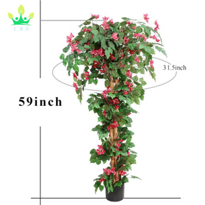Albero artificiale di bouganville con fiore alto albero di <span class=keywords><strong>fioritura</strong></span> <span class=keywords><strong>in</strong></span> vaso di plastica per il portico anteriore giardino decorazione del partito del giardino - Product Image 2