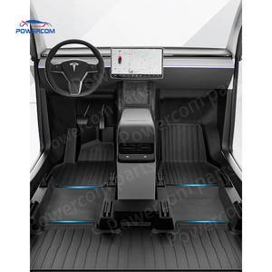 <span class=keywords><strong>Tapis</strong></span> de sol de <span class=keywords><strong>voiture</strong></span> complets en TPE 3D imperméables, antidérapants et résistants aux rayures, noirs, 9 pièces, directement de l'usine, pour l'intérieur de Tesla Model Y - Product Image 2