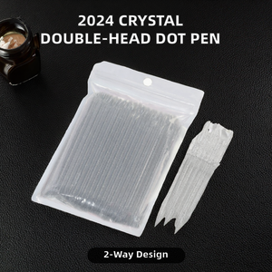 EZ Nt103 2024 Crystalline Double-Head <strong>Nail</strong> <strong>Dotting</strong> Pen Plastic Diamond Embroidery Point Drill Crayon <strong>Tools</strong> 100 Pieces - Product Image 3