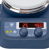 Agitateur magnétique numérique de laboratoire avec plaque chauffante, 1500 tr/min, affichage LED numérique