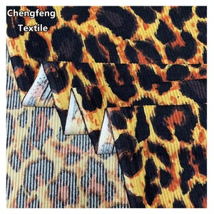 Tela de Pana Estampada Ligera y Cómoda, 100% Poliéster, Tejido de Urdimbre para Confección de Vestidos, Camisas, Chaquetas y Pantalones Casuales - Product Image 2