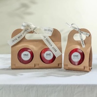 Boîtes cadeaux en papier kraft ondulé recyclable avec logo personnalisé, poignées pour l'emballage des fruits, impression quadricolore, matériaux recyclés, UV