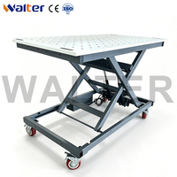 Table de travail réglable en hauteur pour soudage, équipée d'un système de levage hydraulique robuste, pour la fabrication