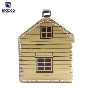 Caja de Regalo para Bebé Recién Nacido, Caja de Papel con Forma de Casa, Maleta Decorativa, Cajas de Cartón con Asa - Product Image 3
