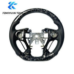 Volant personnalisé en Alcantara et fibre de carbone forgée avec LED pour Honda Accord 9ème génération Coupé Crosstour 2013 2014 2015 2016 2017 <span class=keywords><strong>2018</strong></span> - Product Image 2