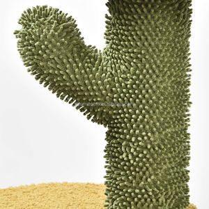 Arbre à chat en contreplaqué de style moderne YOUME avec tunnel, surface de grattage arquée, jeu interactif, certifié ISO et BSCI - Product Image 6