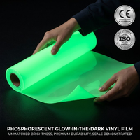 YEEMAX - Rollo de Vinilo Luminoso Autoadhesivo de PVC Fotoluminiscente Amarillo-Verde, Señales de Advertencia de Seguridad, Marcado de Salidas de Emergencia