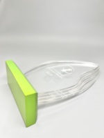 Trophée en acrylique personnalisé avec base, logo et texte personnalisés pour les récompenses d'entreprise, les tournois sportifs, les anniversaires et autres événements