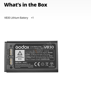 <span class=keywords><strong>Batterie</strong></span> au Lithium <span class=keywords><strong>Godox</strong></span> VB30 2980 mAh pour Flash de Photographie pour V1pro <span class=keywords><strong>V1</strong></span> Pro - Product Image 6