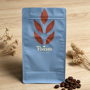 Custom Resealable Food Grade Coffee Bean Packaging Bag Flat Bottom <b>Pouch</b> With Valve And Zipper - Product Image 1