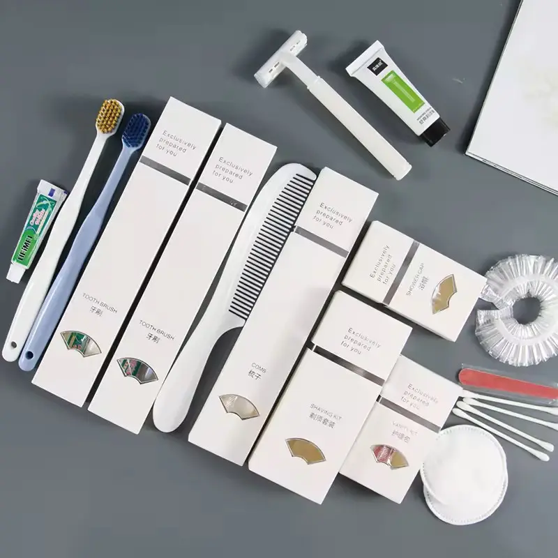 toothbrush bathroom amenities set customized disposable dental kit luxury customize wholesale