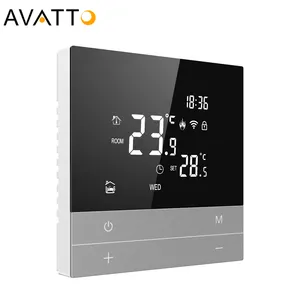 Avatto Tuya Termostat Rumah Pintar Wifi LCD Layar Sentuh, Termostat Pemanas Air Lantai Elektrik
