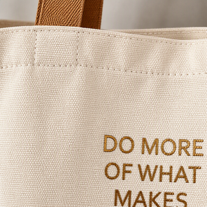 Custom <b>Canvas</b> Tote Bag Inspirational Quote Print Reusable Shopping Bag for Women Daily Grocery <b>Beach</b> Bag Wholesale - Product Image 3