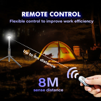 Lampe de travail LED Banqcn personnalisable, étanche, avec support, rechargeable Type C, télécommande, pour camping et tente, avec aimant