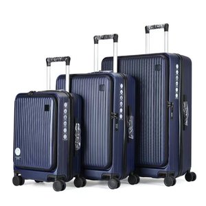 Vente en gros d'usine, valises de voyage multifonctionnelles en ABS de 20, 24, 28 pouces, chariots à bagages avec fonction antivol par mot de passe, ensemble de 3 pièces - Product Image 2