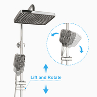 Meilleur prix Colonne de douche ronde moderne classique en acier inoxydable avec mitigeur
