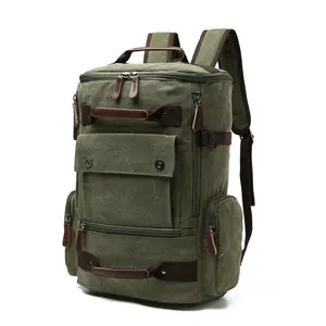 Fashion Laptop Backpack Men Casual Fashion Sport Duffel Bag Backpack Drawstring Bag Cotton Canvas Vintage Backpack