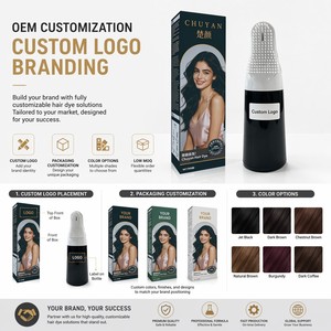 Champú Tinte para el Cabello de Grado Profesional con Logotipo Personalizado, Champú 3 en 1 para Teñir el Cabello de Blanco a Negro - Product Image 2