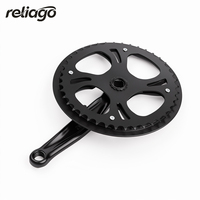 Pédalier de vélo Reliago 42T avec bras de manivelle 152 mm en fer forgé à froid, axe carré, composant pour vélo électrique