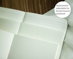 Buku catatan kulit A5 personalisasi, perencana gaya Ins serbaguna dengan kotak bergaris halaman kosong hadiah untuk dicatat - Product Image 4