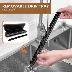 Système de scellage <span class=keywords><strong>sous</strong></span> <span class=keywords><strong>vide</strong></span> automatique 80 kPa, <span class=keywords><strong>machine</strong></span> de mise <span class=keywords><strong>sous</strong></span> <span class=keywords><strong>vide</strong></span> alimentaire électrique avec commandes tactiles LED pour aliments secs et humides - Product Image 3