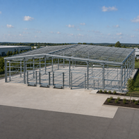 Structure en acier galvanisé pour entrepôt, centre de distribution logistique industrielle, charpente préfabriquée Q355B