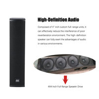 Système de haut-parleurs DBK DJ, 4x4 pouces, colonne de sonorisation avec caisson de basses actif de 15 pouces, DSP, système de sonorisation PA pour salle de réunion, fête, club