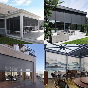 Persianas enrollables telescópicas eléctricas impermeables personalizadas Mingyang con cremallera lateral, resistentes al viento para exteriores, para gazebo, porche, patio. - Product Image 6