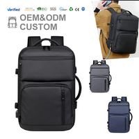 Sac à dos pour ordinateur portable extensible, grand format, imperméable, en tissu Oxford, avec port USB, sac de voyage écologique, bretelles renforcées, impression de logo personnalisée pour