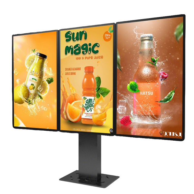 High Bright Digital Menu Board for Outdoor Retail & Restaurants Single Double or Triple LCD Screen Drive-Thru Option
