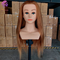 Mannequin de coiffeur avec têtes d'entraînement de cheveux humains poupée mannequins de cosmétologie support de perruque factice de cheveux à vendre