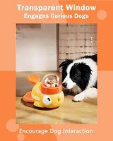 Jouet distributeur de friandises interactif pour chien, puzzle pour chien lent mangeur, jouet pour chien lent mangeur en forme de canard 2 en 1