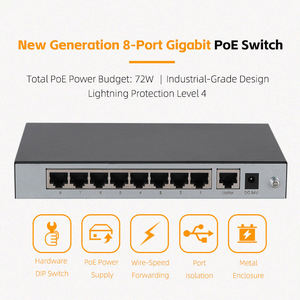 Nuevo Diseño H3C Magic Mini S9G-P, Switch POE Gigabit de 18Gbps con SNMP y QoS, 9 Puertos, Fácil Instalación, Red LAN - Product Image 1