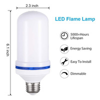 Ampoule LED à effet de flamme E27 E26 B22 2026, lampe à flamme vacillante LED, lumières de feu, lampe à flamme vacillante LED