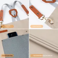 Tablier sans manches transfrontalier avec impression de logo, pour boulangerie, salon de thé, toile imperméable, travail, commerce extérieur, vente en gros d'usine