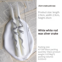 Lot de 2 bougies décoratives stéréo coniques longues de 25 cm en cire de soja sans fumée pour Halloween, Noël et ambiance festive domestique