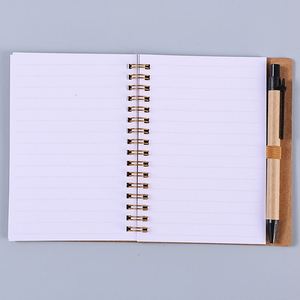 Custom Kraft Paper Cover Coil Notebook Advertisement Gift Business Notebook Loose <b>Leaf</b> Paper Notepad Memo Sticky with Pen - Product Image 3