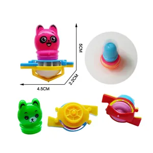 Mini Cartoon Whistle Spinning Top Gyro Kids Toys for 50mm Capsule Surprise egg