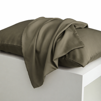 Parure de draps et taies d'oreiller 4 pièces en Tencel 300TC, couleur unie, style moderne et luxueux pour la maison