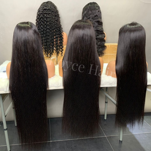 30 40 İnç Yapıştırıcısız Full HD Dantel Ön Peruk 13x6 He Dantel Ön Peruklar Gerçek Saç Vietnam Ham Bakire Saç Perukları Siyah Kadınlar İçin - Product Image 2