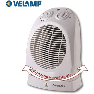 VELAMP-Calentador de ventilador fijo de 2kW, 2 velocidades, base oscilante blanca, cable calefactor PTC, enchufe europeo para baño, sala de estar, escritorio - Product Image 2