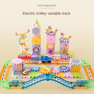 Blocchi da Costruzione Elettrici in Plastica ABS per Bambini, Rotazione a Ingranaggi, Educazione Precoce, Puzzle per Ragazzi e Ragazze, Particelle Grandi - Product Image 2