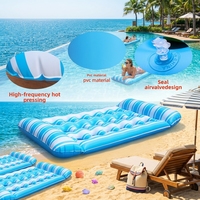 Matelas flottant gonflable en PVC de qualité commerciale, épais, pour piscine, chaise longue rectangulaire, jouet aquatique géant pour extérieur et plage